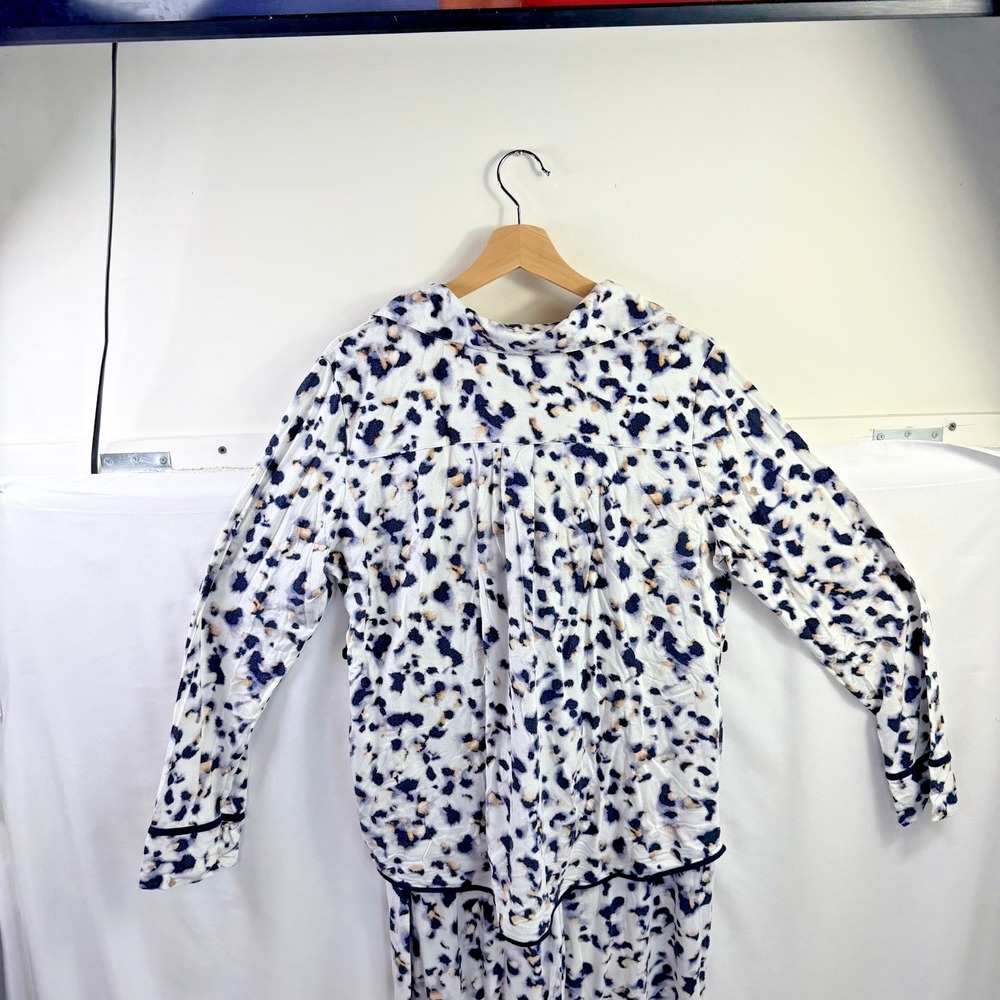 Soma Cool Nights Womens M Two-piece Long Sleeve Pajama Set Leopard Print Lounge - Picture 4 of 11